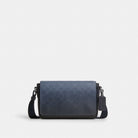 Coach Jack Small Flap Crossbody Bag In Ombre Signature Canvas Silver Blue