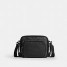 Coach Fletcher Crossbody Bag In Signature Canvas Silver Black Signature
