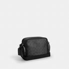 Coach Fletcher Crossbody Bag In Signature Canvas Silver Black Signature