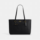 Coach Station Tote Bag Gold Black