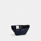 Coach Racer Small Belt Bag In Signature Canvas Silver Denim Chalk