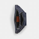 Coach Racer Small Belt Bag In Signature Canvas Silver Denim Chalk