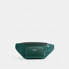 Coach Racer Small Belt Bag In Signature Canvas Silver Sea Green