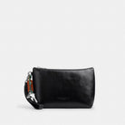 Coach Pouch With Charms Silver Black