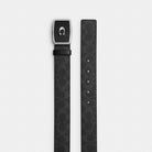 Coach Signature Plaque Buckle Belt, 38 Mm Black Signature