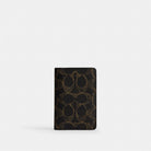 Coach Id Card Wallet In Loved Signature Canvas Brown