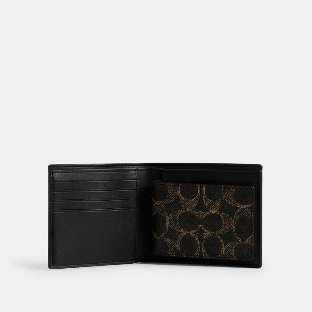 Coach 3 In 1 Wallet In Loved Signature Canvas Brown