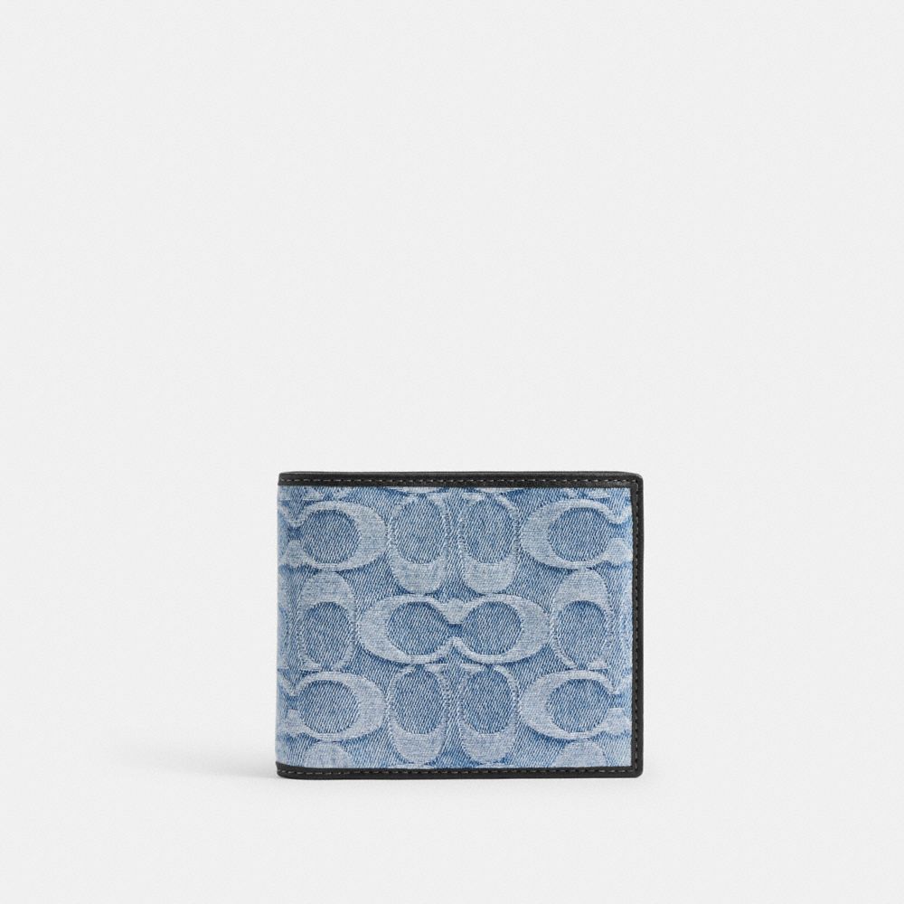 Coach 3 In 1 Wallet In Loved Signature Denim Light Indigo