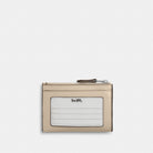 Coach Mini Skinny Id Case Silver Ivory