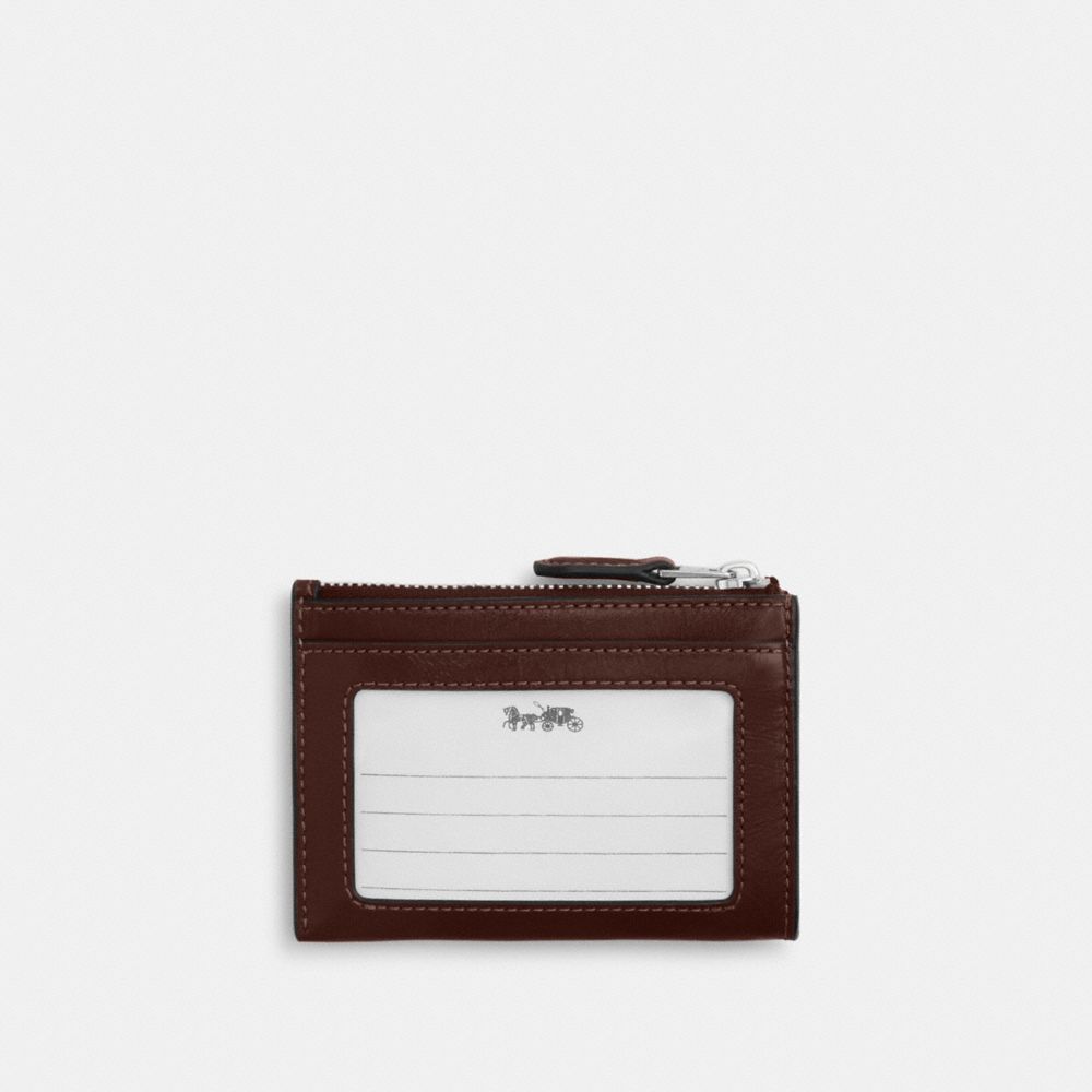 Coach Mini Skinny Id Case Silver Maple