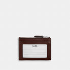 Coach Mini Skinny Id Case Silver Maple