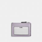 Coach Mini Skinny Id Case Silver Light Amethyst