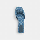 Women's Coach Bow Kitten Heel Sandal In Signature Denim Indigo