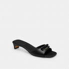 Women's Coach Bow Kitten Heel Sandal Black