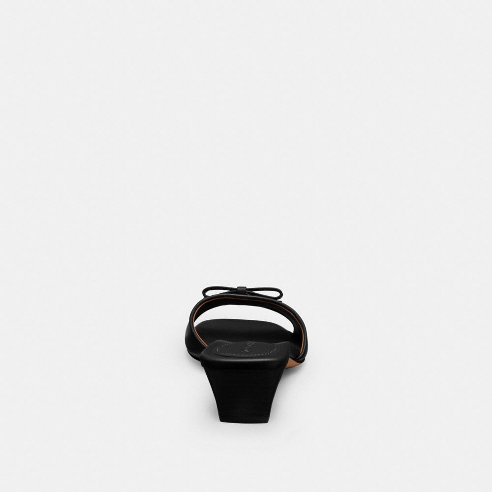 Women's Coach Bow Kitten Heel Sandal Black