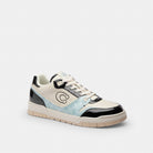 Men's Coach Soho Sneaker With Patent Signature Sea Mist Black.