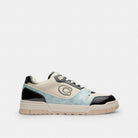 Men's Coach Soho Sneaker With Patent Signature Sea Mist Black.
