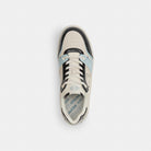 Men's Coach Soho Sneaker With Patent Signature Sea Mist Black.