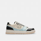 Women's Coach Soho Sneaker With Patent Signature Sea Mist Black.