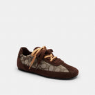 Women's Coach Soft Sneaker In Signature Jacquard Maple Oak