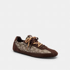 Men's Coach Soft Sneaker In Signature Jacquard Maple Oak