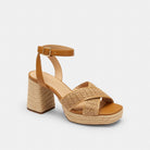 Women's Coach Block Heel Sandal Natural