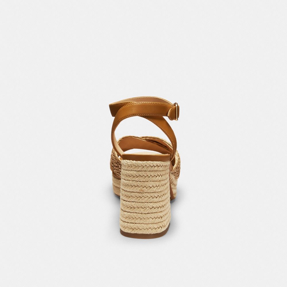 Women's Coach Block Heel Sandal Natural