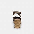 Women's Coach Block Heel Sandal In Signature Jacquard Oak Maple