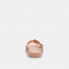 Women's Coach Two Band Buckle Sandal In Signature Jacquard Oak Candy Pink