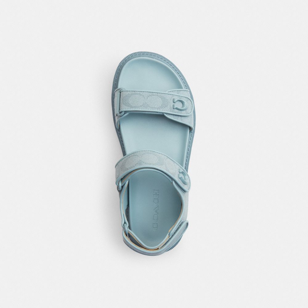 Women's Coach Brynn Sandal In Signature Canvas Sea Mist