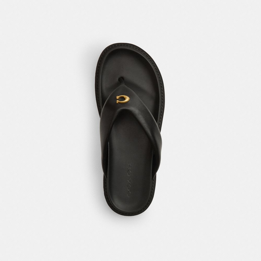 Women's Coach Brynn Thong Sandal Black