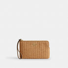 Coach Large Corner Zip Wristlet Gold Toast