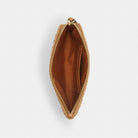 Coach Large Corner Zip Wristlet Gold Toast