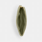 Coach Corner Zip Wristlet With Quilting Gold Pistachio