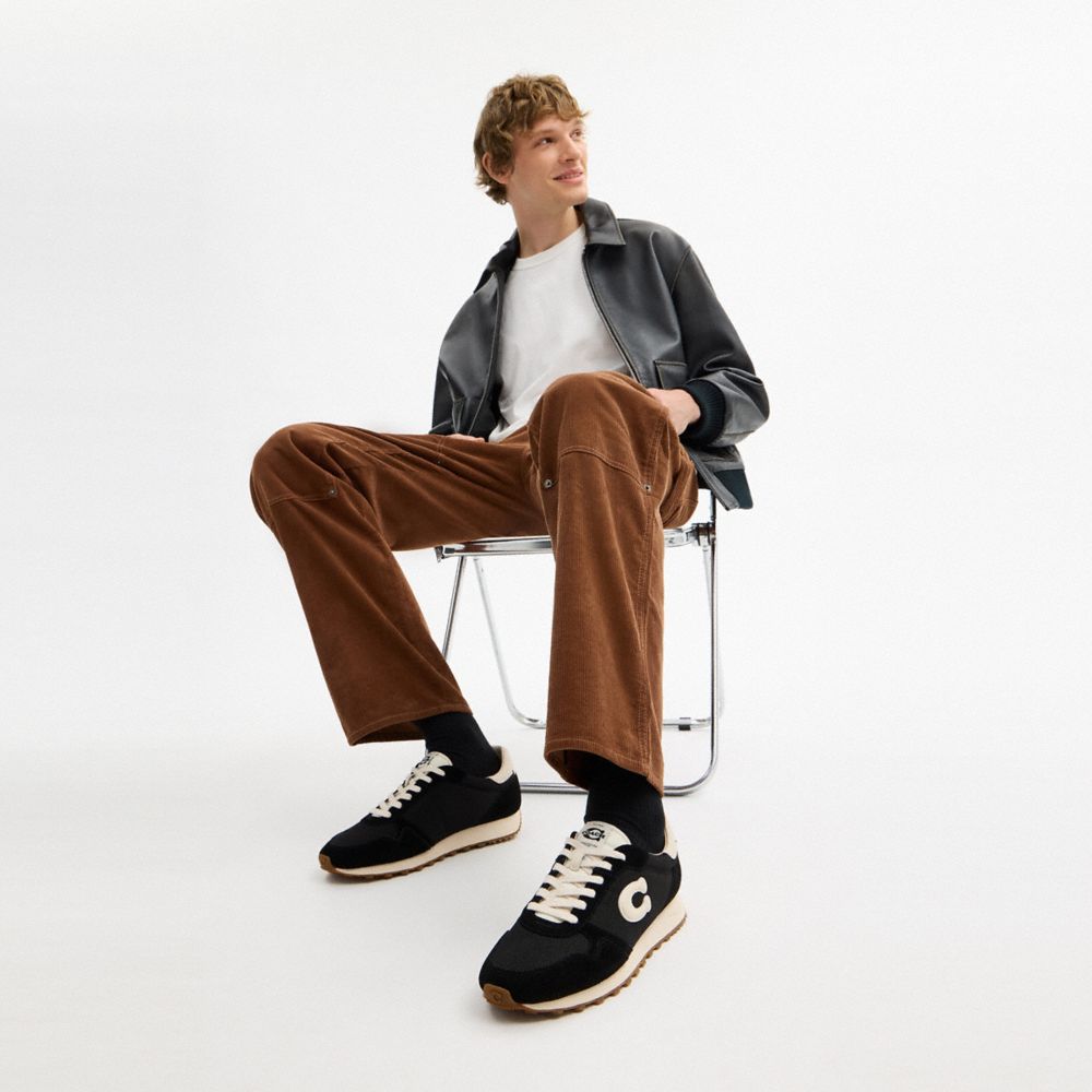 Men's Coach Retro Runner Black Chalk