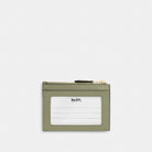 Coach Mini Skinny Id Case With Quilting Gold Pistachio