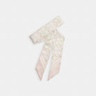 Coach Signature Silk Skinny Scarf Chalk Pink