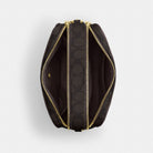 Coach Carey Crossbody Bag In Signature Canvas Gold Walnut Black