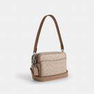 Coach Carey Crossbody Bag In Signature Canvas Silver Sand Taupe