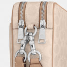 Coach Carey Crossbody Bag In Signature Canvas Silver Sand Taupe