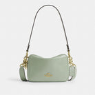 Coach Mini Carey Crossbody Bag Gold Light Pistachio