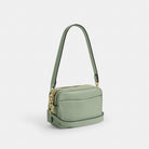 Coach Mini Carey Crossbody Bag Gold Light Pistachio