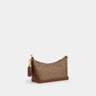 Coach Caitlin Shoulder Bag In Signature Canvas Gold Tan Brown