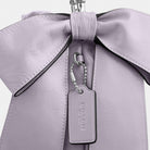 Coach Faye Mini Drawstring Bag With Bows Silver Light Amethyst