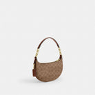Coach Mini Payton Bag In Signature Canvas Gold Tan Brown