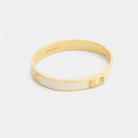Coach C Hinged Bangle Gold Chalk