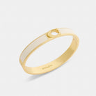 Coach C Hinged Bangle Gold Chalk
