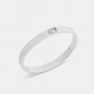 Coach Pavé C Hinged Bangle Silver