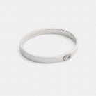 Coach Pavé C Hinged Bangle Silver