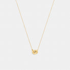 Coach Interlock Pendant Necklace Gold